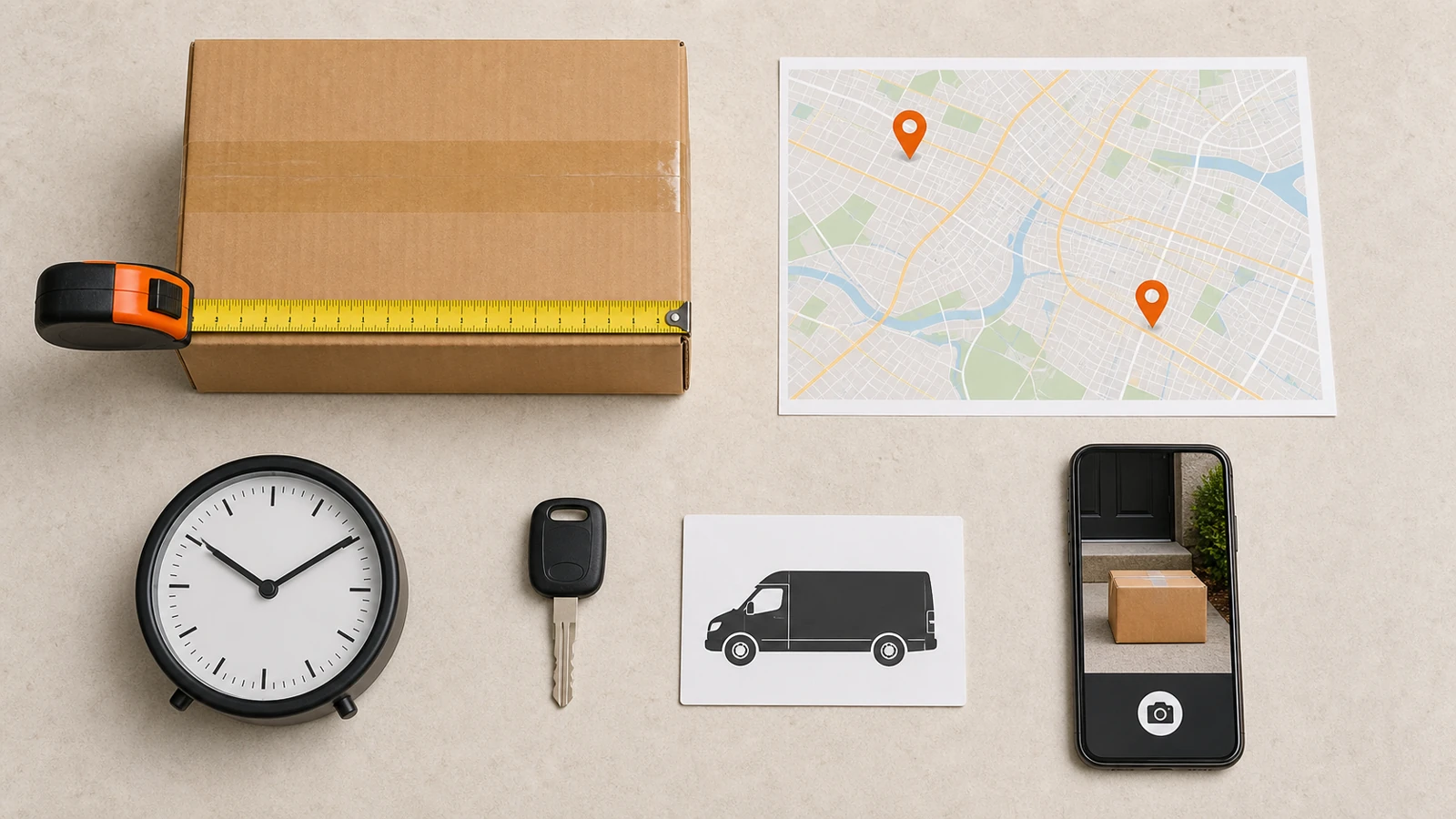 A dispatch desk checking distance, urgency, parcel size, vehicle fit, and proof before choosing a delivery option